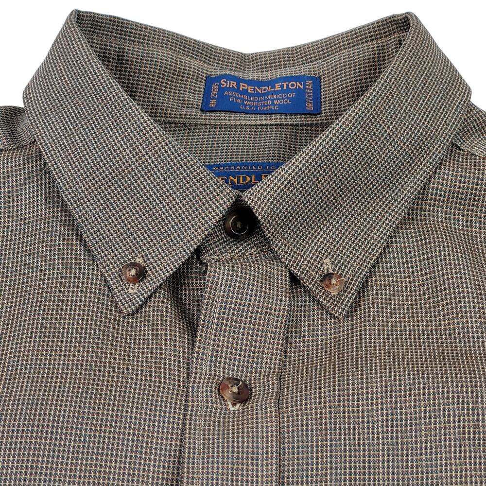 Vtg Sir Pendleton Fine Worsted Wool Button Up Shi… - image 5